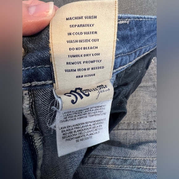 Miss Me straight cut women’s jean silver & jewel decor pockets 32 - Picture 6 of 6
